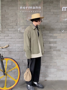 「yoke」｜「アイテム（ブルゾン）」を使った、Jayさん（メンズ・166cm）の秋コーディネート