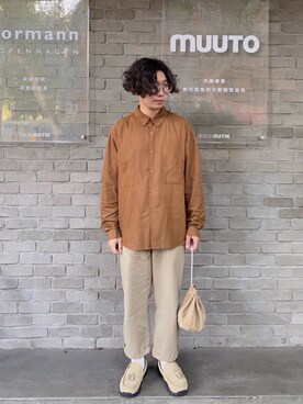 「plain-me（プレインミー）のアイテム（シューズ）」を使った、Jayさん（メンズ・166cm）の秋コーディネート