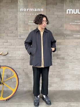 「YAECA」｜「アイテム（ブルゾン）」を使った、Jayさん（メンズ・166cm）の秋コーディネート