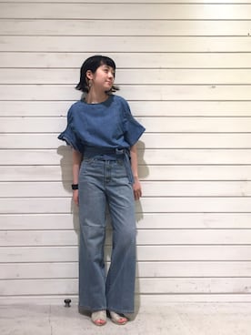 「FIL DE FER（フィルデフェール）のアイテム（パンツ）」を使った、seki.さん（レディース・160cm）の夏コーディネート