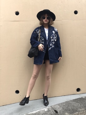 「スプリングSENSEOFPLACE」｜「アイテム（デニムジャケット）」を使った、ayayaka1019さん（レディース・158cm）の春コーディネート