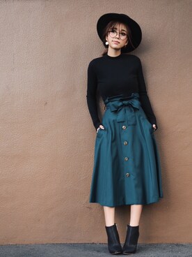 「eimy istoire」｜「アイテム（ブーティ）」を使った、Manami_officialさん（レディース・155cm）の冬コーディネート