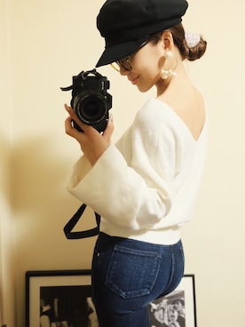 Manami_officialさん（レディース・155cm）の冬コーディネート