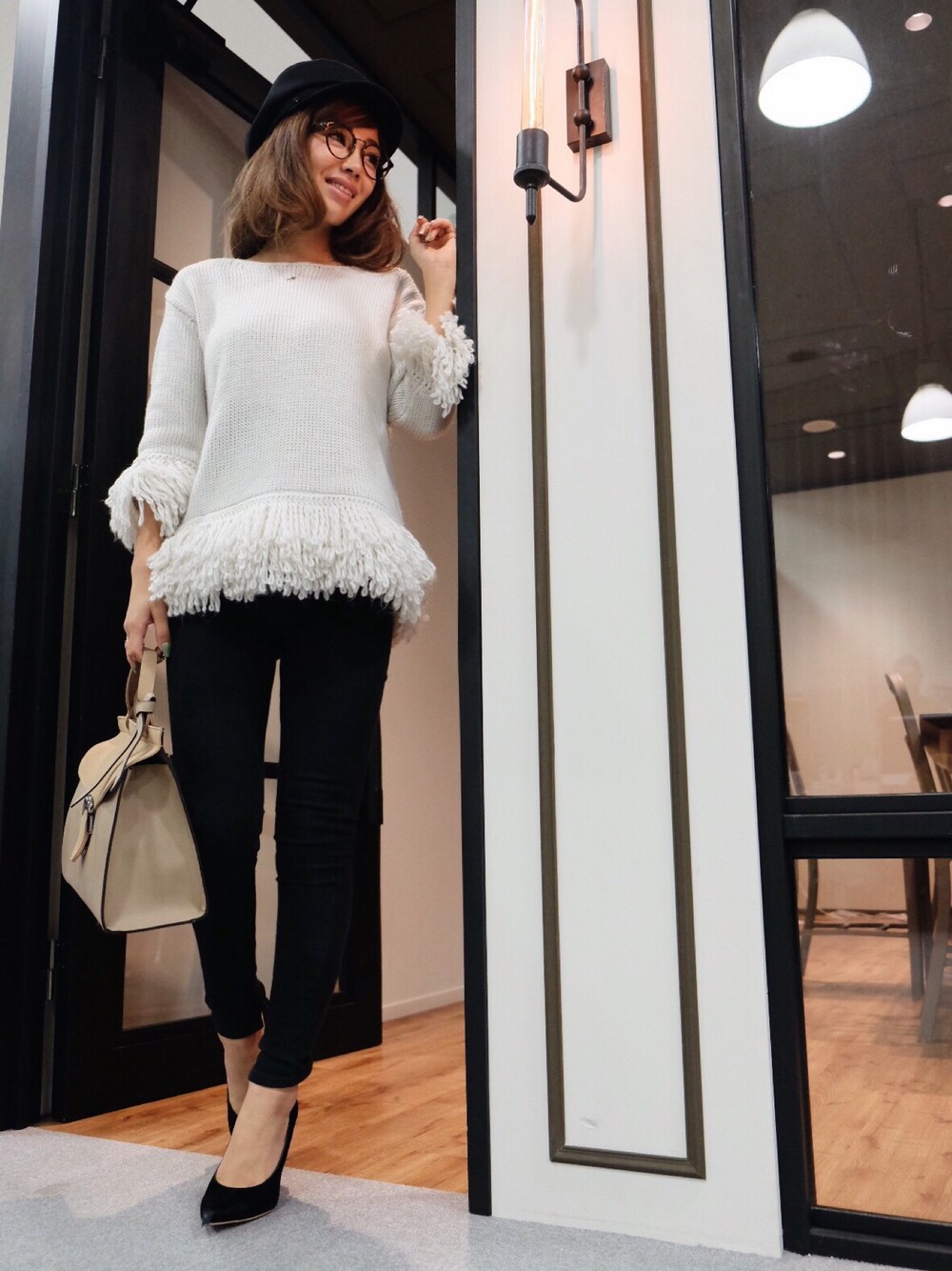 EIMY ISTOIRE（エイミーイストワール）の「loop fringe top（ニット