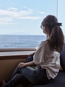 「eimy_ootd」｜「アイテム（アクセサリー）」を使った、Manami_officialさん（レディース・155cm）の春コーディネート