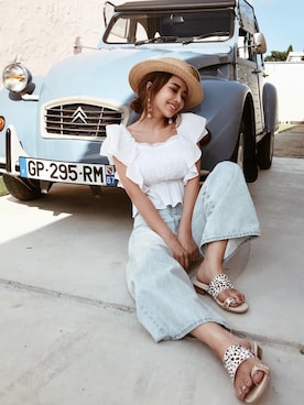 「eimy_ootd」｜「アイテム（アクセサリー）」を使った、Manami_officialさん（レディース・155cm）の夏コーディネート