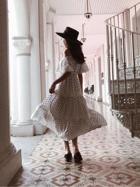 「eimy_ootd」｜「アイテム（帽子）」を使った、Manami_officialさん（レディース・155cm）の夏コーディネート