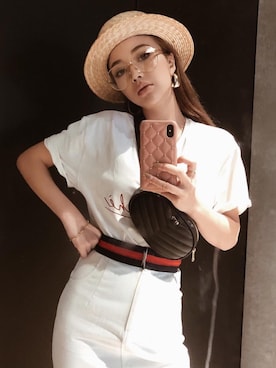「eimy istoire」｜「アイテム（アクセサリー）」を使った、Manami_officialさん（レディース・155cm）の夏コーディネート