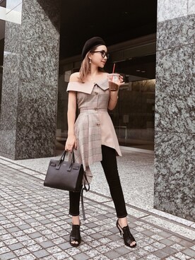 「Dior」｜「アイテム（ハンチング/ベレー帽）」を使った、Manami_officialさん（レディース・155cm）の夏コーディネート