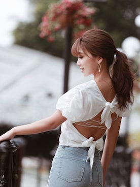 「eimy_ootd」｜「アイテム（アクセサリー）」を使った、Manami_officialさん（レディース・155cm）の春コーディネート