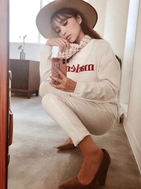 「eimy_ootd」｜「アイテム（帽子）」を使った、Manami_officialさん（レディース・155cm）の冬コーディネート