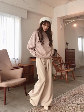 「eimy istoire」｜「アイテム（ハンチング/ベレー帽）」を使った、Manami_officialさん（レディース・155cm）の冬コーディネート