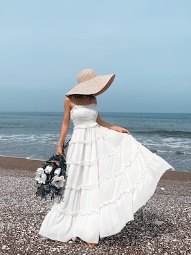 「eimy_ootd」｜「アイテム（帽子）」を使った、Manami_officialさん（レディース・155cm）の夏コーディネート