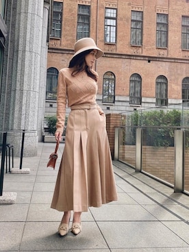 「eimy_ootd」｜「アイテム（帽子）」を使った、Manami_officialさん（レディース・155cm）の冬コーディネート