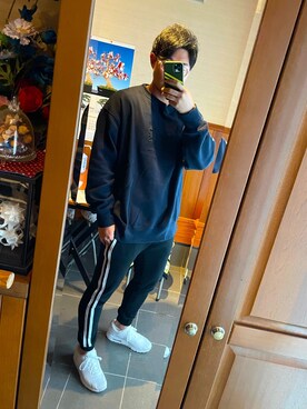 「jiggys shop（ジギーズショップ）のアイテム（スウェットパンツ）」を使った、daikiさん（メンズ・175cm）の春コーディネート