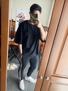 「jiggys shop（ジギーズショップ）のアイテム（スウェットパンツ）」を使った、daikiさん（メンズ・175cm）の春コーディネート