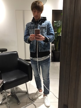 「H&M（エイチ・アンド・エム）のアイテム（ジャケット/アウター）」を使った、Y.Tさん（メンズ・174cm・20代）の夏コーディネート