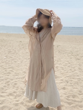 「ラップスカート」｜「アイテム（キャミソール）」を使った、sumireさん（レディース・157cm）の春コーディネート