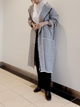 「チドリ柄」｜「アイテム（その他）」を使った、RIKOさん（レディース・163cm）の冬コーディネート