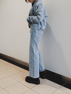 「JEANASIS（ジーナシス）のアイテム（デニムジャケット）」を使った、RIKOさん（レディース・163cm）の冬コーディネート