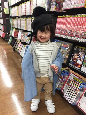 「アイテム（シャツワンピース）」を使った、touma♡issei  さん（キッズ・90cm）の冬コーディネート