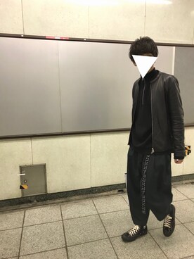 「ETHOSENS（エトセンス）のアイテム（ベルト）」を使った、金木犀さん（メンズ・181cm）の冬コーディネート