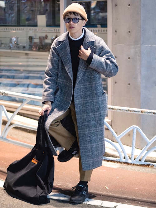 【Lui's】グレンチェック ビッグシルエット オーバーコート Lui's（ルイス）の「グレンチェック ビッグシルエット オーバー