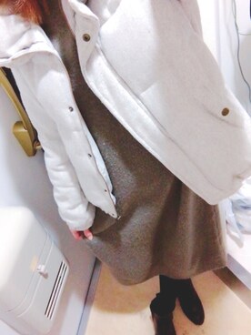 「べっ甲」｜「アイテム（ジャケット/アウター）」を使った、Ayさん（レディース・160cm）の冬コーディネート