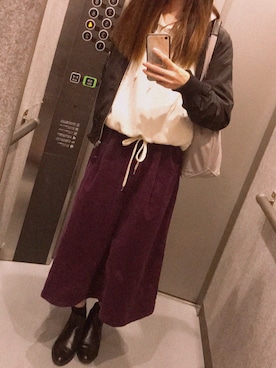 「Blue Standard （ブルースタンダード）のアイテム（ジャケット/アウター）」を使った、Ayさん（レディース・160cm）の秋コーディネート