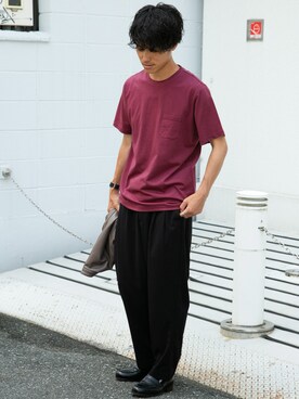「半袖」｜「アイテム（その他アウター）」を使った、uedaさん（メンズ・170cm）の夏コーディネート