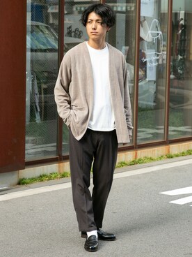 「モールニット」｜uedaさん（メンズ・170cm）の秋コーディネート