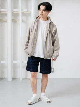 「ショーツ」｜「アイテム（その他アウター）」を使った、uedaさん（メンズ・170cm）の夏コーディネート