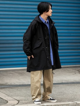 「URBAN RESEARCH」｜「アイテム（モッズコート）」を使った、uedaさん（メンズ・170cm）の秋コーディネート