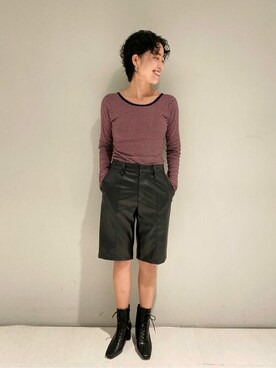「LE TALON（ルタロン）のアイテム（ブーツ）」を使った、yoshiさん（レディース・160cm）の秋コーディネート