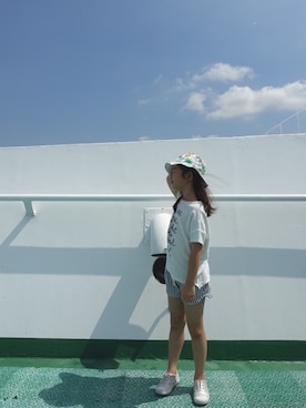 「seeds（シーズ）のアイテム」を使った、⋆*✩⑅◡̈⃝*さん（キッズ・110cm）の夏コーディネート