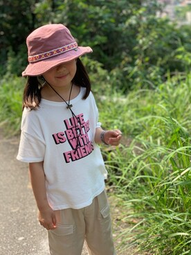 「Clef（クレ）のアイテム」を使った、⋆*✩⑅◡̈⃝*さん（キッズ・120cm）の春コーディネート