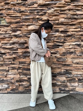「no brand（ノーブランド）のアイテム（ノーカラージャケット）」を使った、⋆*✩⑅◡̈⃝*さん（キッズ・128cm）の秋コーディネート