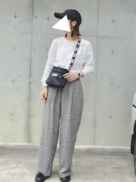 「キャップ女子」｜YURINAさん（レディース・161cm）の冬コーディネート