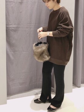 「CRAFT STANDARD BOUTIQUE（クラフトスタンダードブティック）のアイテム（パンプス）」を使った、YURINAさん（レディース・161cm）の秋コーディネート