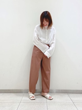 「アイボリー」｜「アイテム（セットアップ）」を使った、chiharuさん（レディース・150cm）の春コーディネート