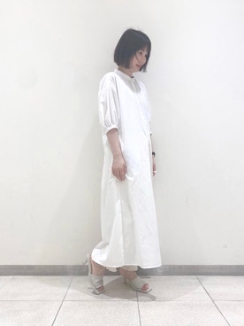 「アイテム（シャツワンピース）」を使った、chiharuさん（レディース・150cm）の夏コーディネート