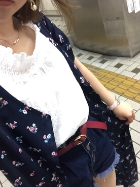 「ショーパン」｜「アイテム（ワンピース/ドレス）」を使った、かさん（レディース・153cm）の夏コーディネート