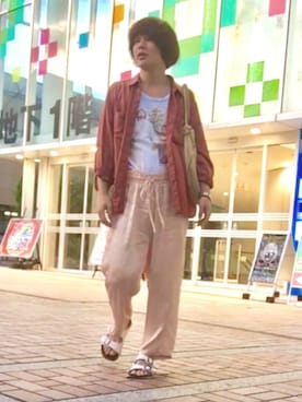 「collection PRIVEE?（コレクションプリヴェ）のアイテム（バッグ）」を使った、LiME(松尾 頼武)作曲家さん（メンズ・163cm）の夏コーディネート