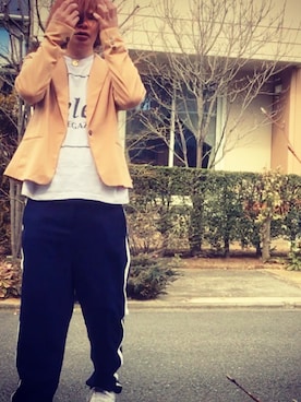 LiME(松尾 頼武)作曲家さん（メンズ・163cm）の春コーディネート