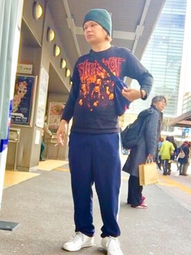 LiME(松尾 頼武)作曲家さん（メンズ・163cm）の春コーディネート