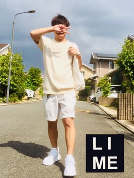 LiME(松尾 頼武)作曲家さん（メンズ・163cm）の夏コーディネート