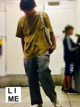 LiME(松尾 頼武)作曲家さん（メンズ・163cm）の秋コーディネート