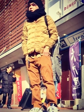 LiME(松尾 頼武)作曲家さん（メンズ・163cm）の冬コーディネート