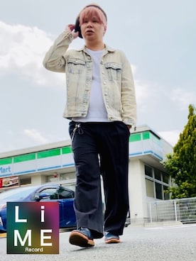 「コロナに負けない」｜「アイテム（財布/小物）」を使った、LiME(松尾 頼武)作曲家さん（メンズ・163cm）の春コーディネート