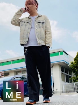 「CANNABIS LADIES（カンナビス レディース）のアイテム（ジャケット/アウター）」を使った、LiME(松尾 頼武)作曲家さん（メンズ・163cm）の春コーディネート